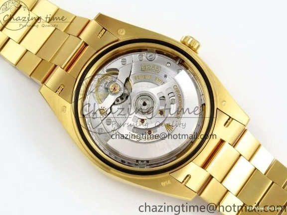 1225 WrinkleFree DayDate 40 228238 ARF 904L Steel YG Crystal Diamonds Bezel on President Bracelet VR 1550